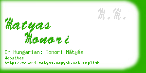 matyas monori business card